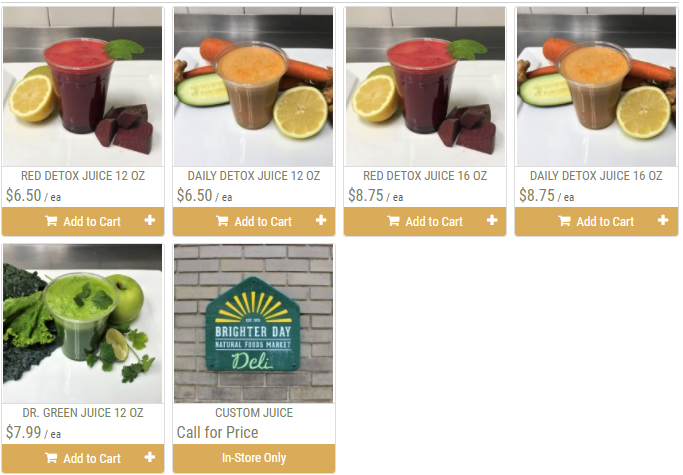 Click to order juices online
